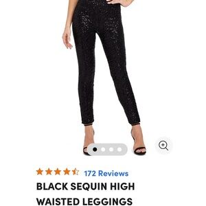 Tipsy Elves Black Sequin Leggings